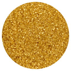 THE HAMPTON CANDY COMPANY gold sanding sugar cake-decorating adds luxury shimmer.