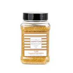 THE HAMPTON CANDY COMPANY gold sanding sugar ice-cream-topping boosts color and crunch.