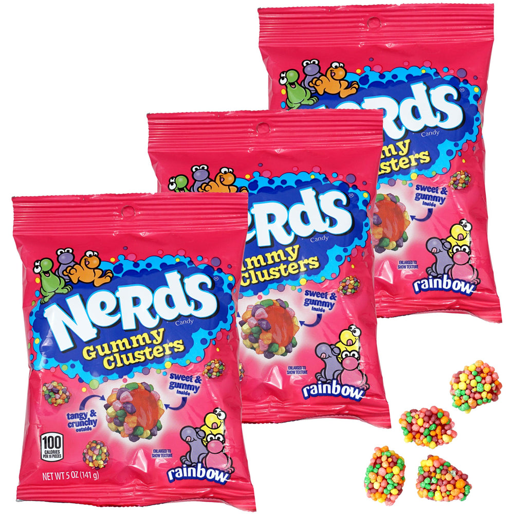 THE HAMPTON CANDY COMPANY NerdsGummy Clusters pack front, vibrant colors for sharing