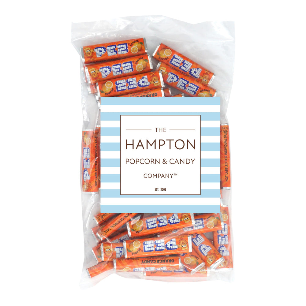 Bulk bag of orange candy for events and gatherings by The Hampton Candy Company.