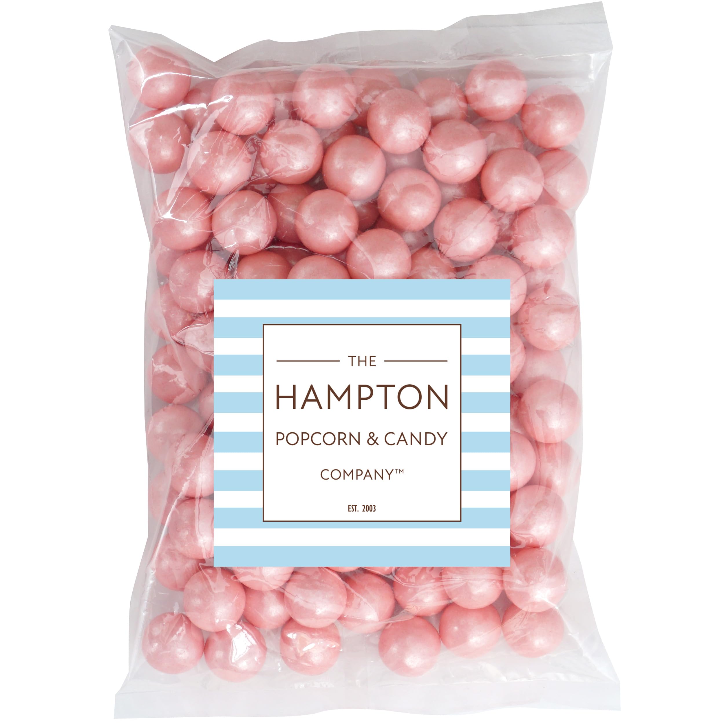 The Hampton Pink Shimmer Gumballs brighten party decorations for celebrations