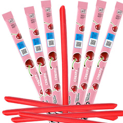 The Hampton Popcorn Company Cherry Laffy Taffy Rope, individually wrapped for sharing.