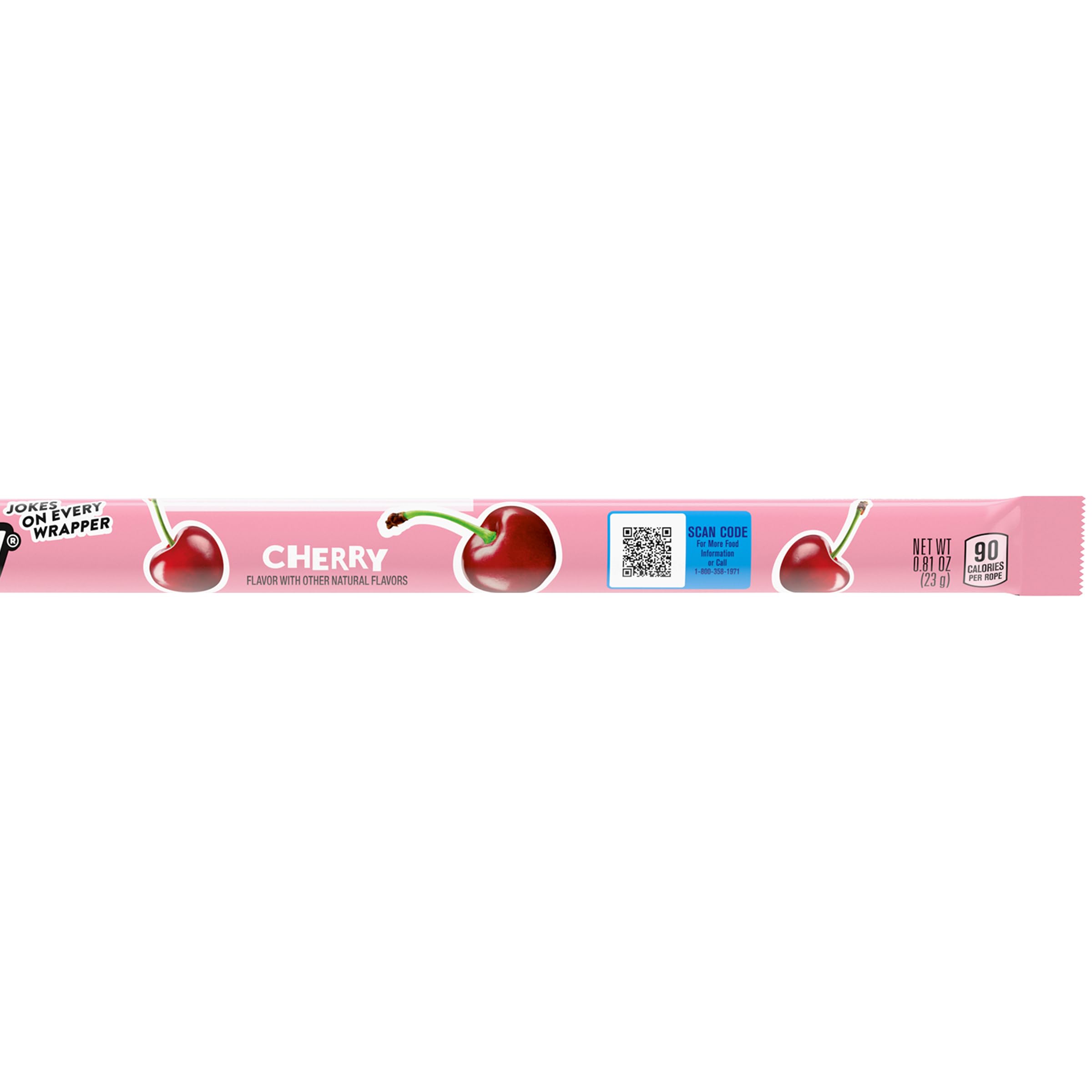 Store display-ready cherry Laffy Taffy Rope from The Hampton Popcorn Company.