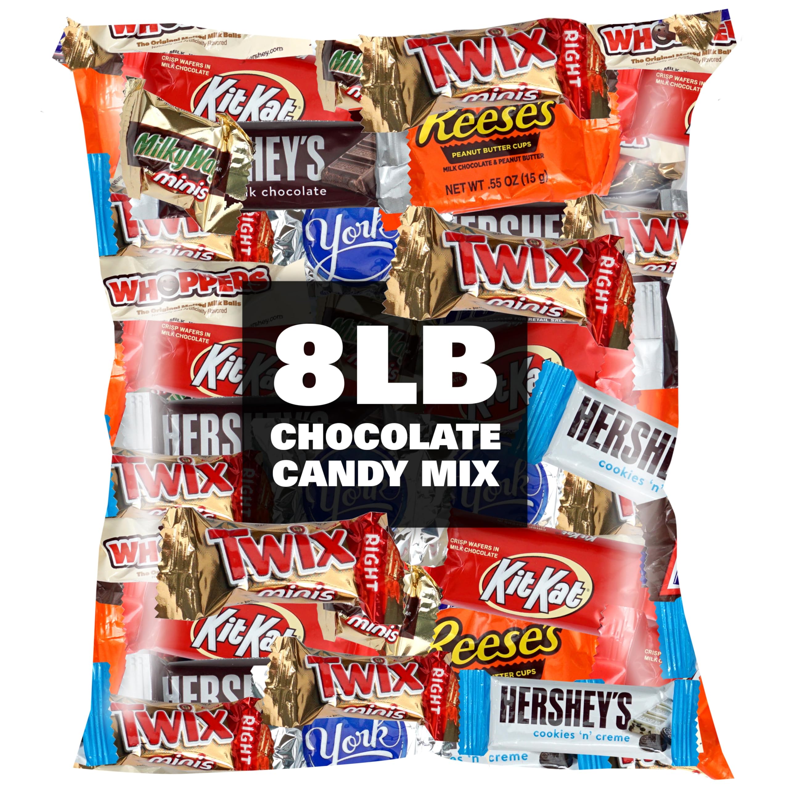 The Hampton Popcorn chocolate variety pack bulk bag ready for party sharing.