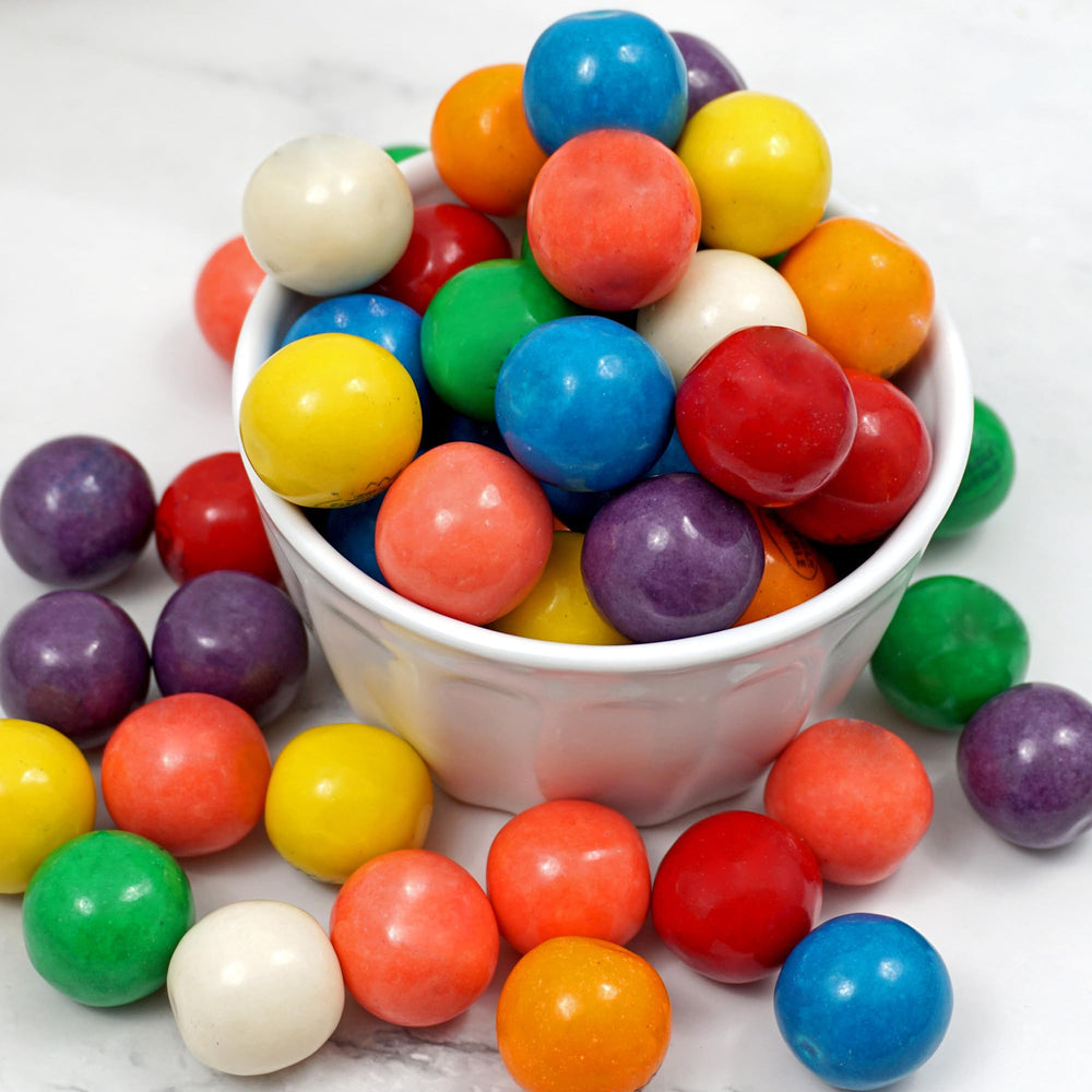 The Hampton Popcorn Company colorful gumballs invite bubble-blowing and playful challenges.