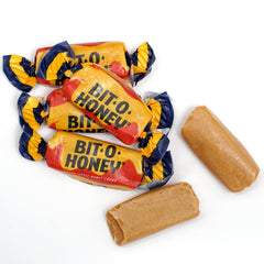 The Hampton Popcorn Company individually wrapped honey candy pieces for easy, mess-free snacking.