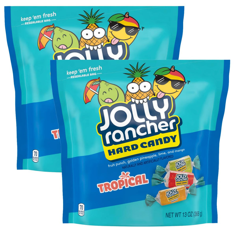 The Hampton Popcorn Company Jolly Ranchers Tropical Bag front view for on-the-go snacking