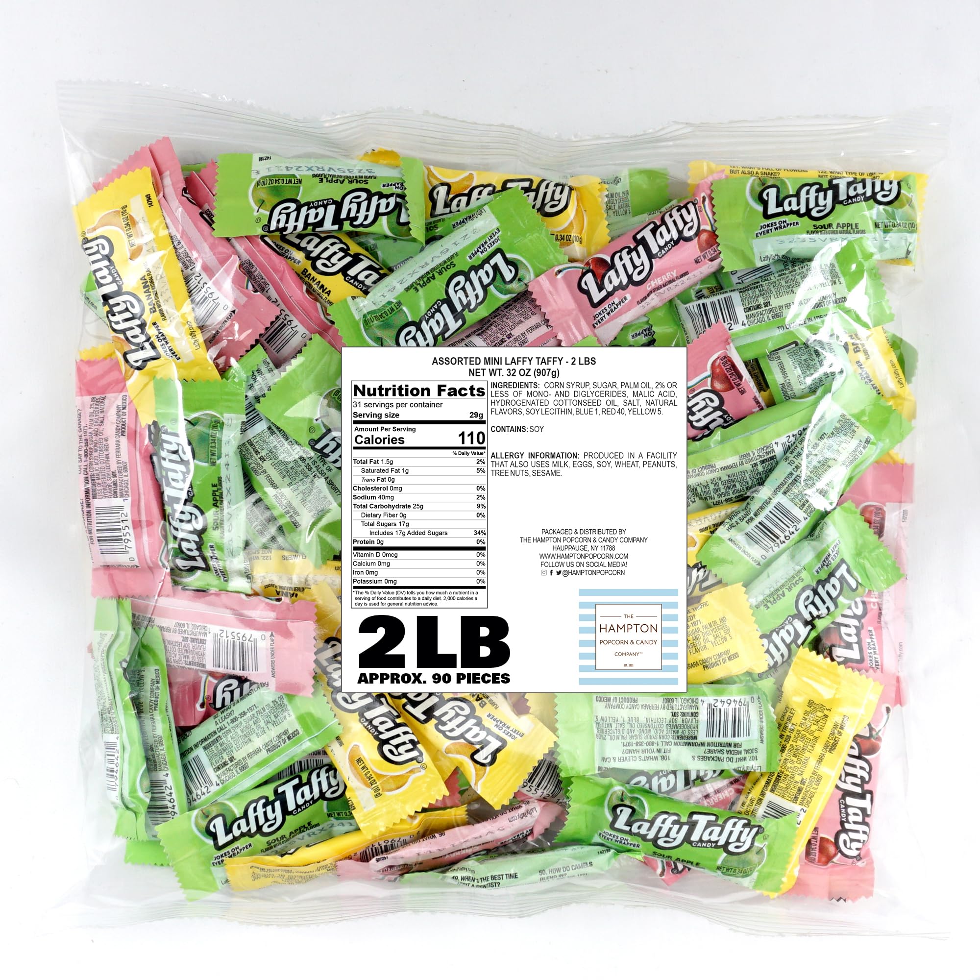 2lb bulk bag of Laffy Taffy, ideal for sharing at events.