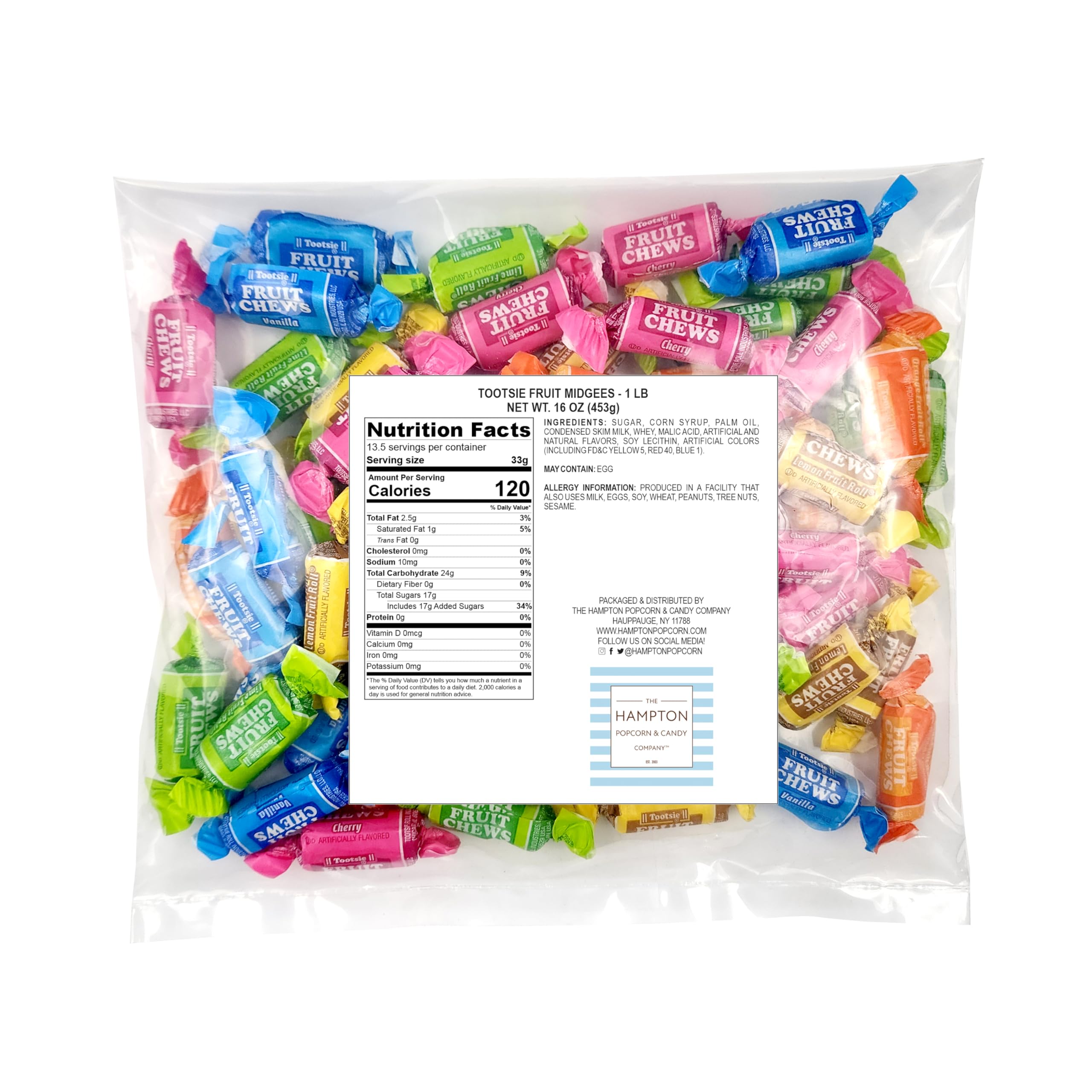 TootsieFruit Chews close-up reveals assorted fruit flavors