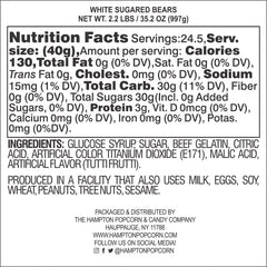 The Hampton Popcorn Company tutti-frutti gummy bears bulk bag for celebrations