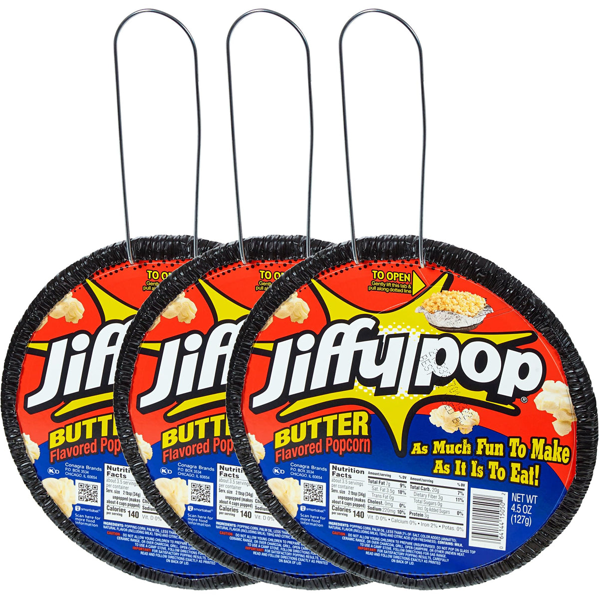 The Hampton Popcorn Company Jiffy Butter stovetop pan ready for cozy movie nights.