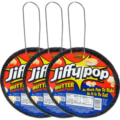 The Hampton Popcorn Company Jiffy Butter stovetop pan ready for cozy movie nights.