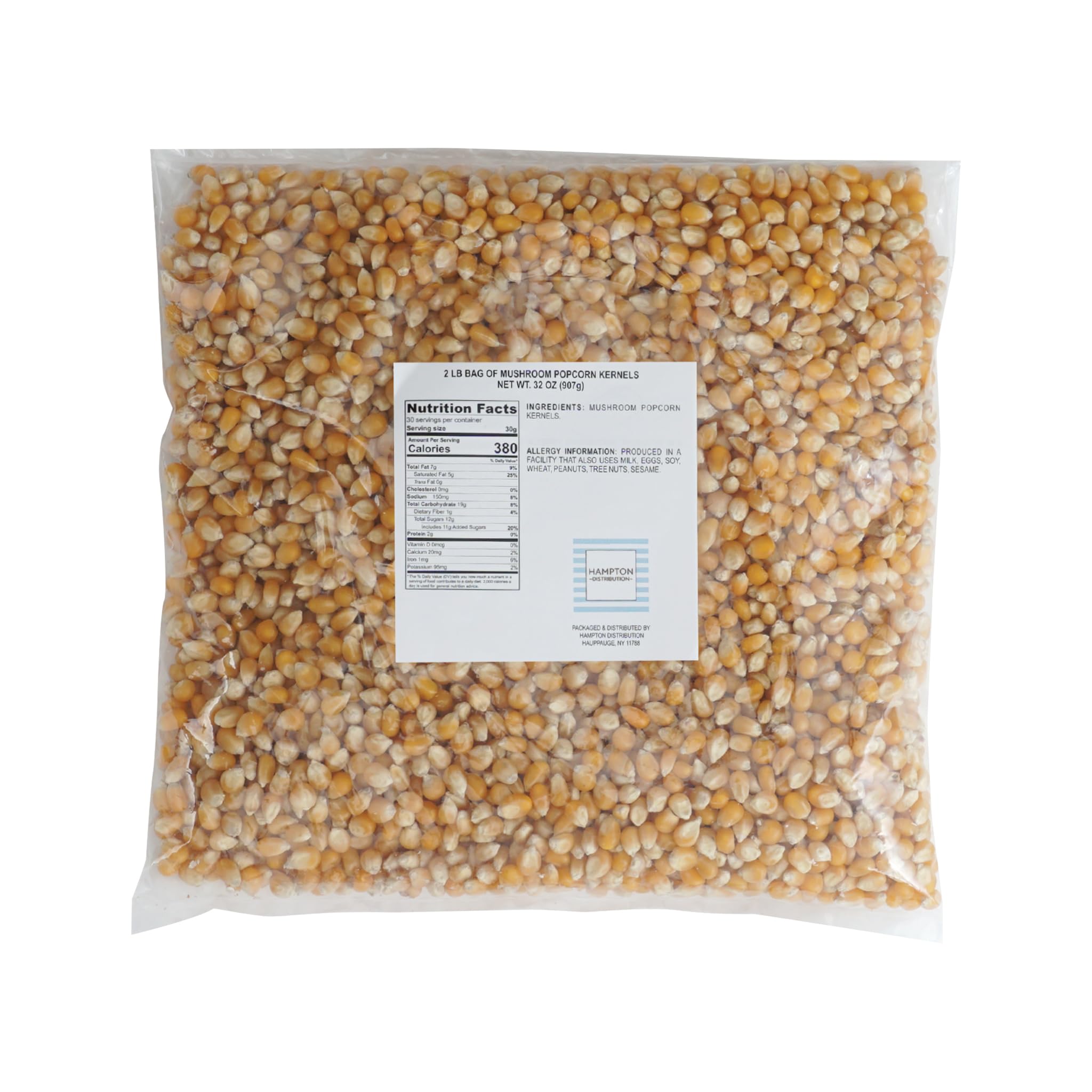 Mushroom popcorn kernels used with a popcorn machine for consistent results