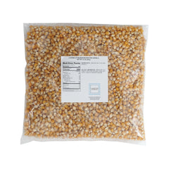 Mushroom popcorn kernels used with a popcorn machine for consistent results