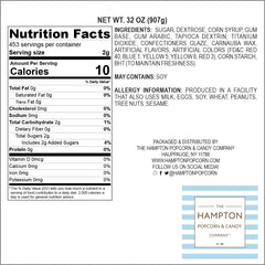hampton popcorn company rainbow gumballs show vibrant fruity flavors for celebrations