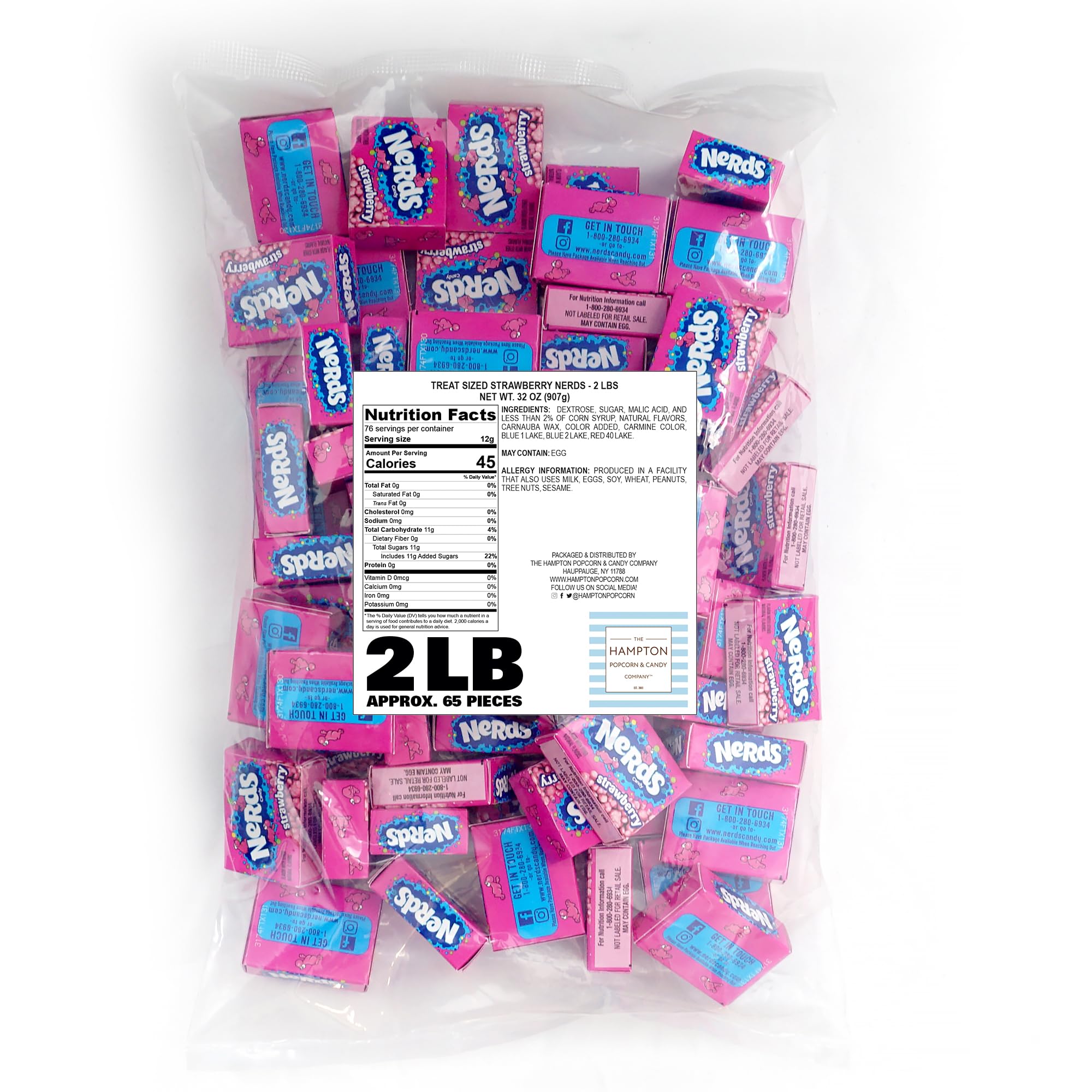 Hampton Popcorn Strawberry Box Candy treat-size boxes arranged for gifting