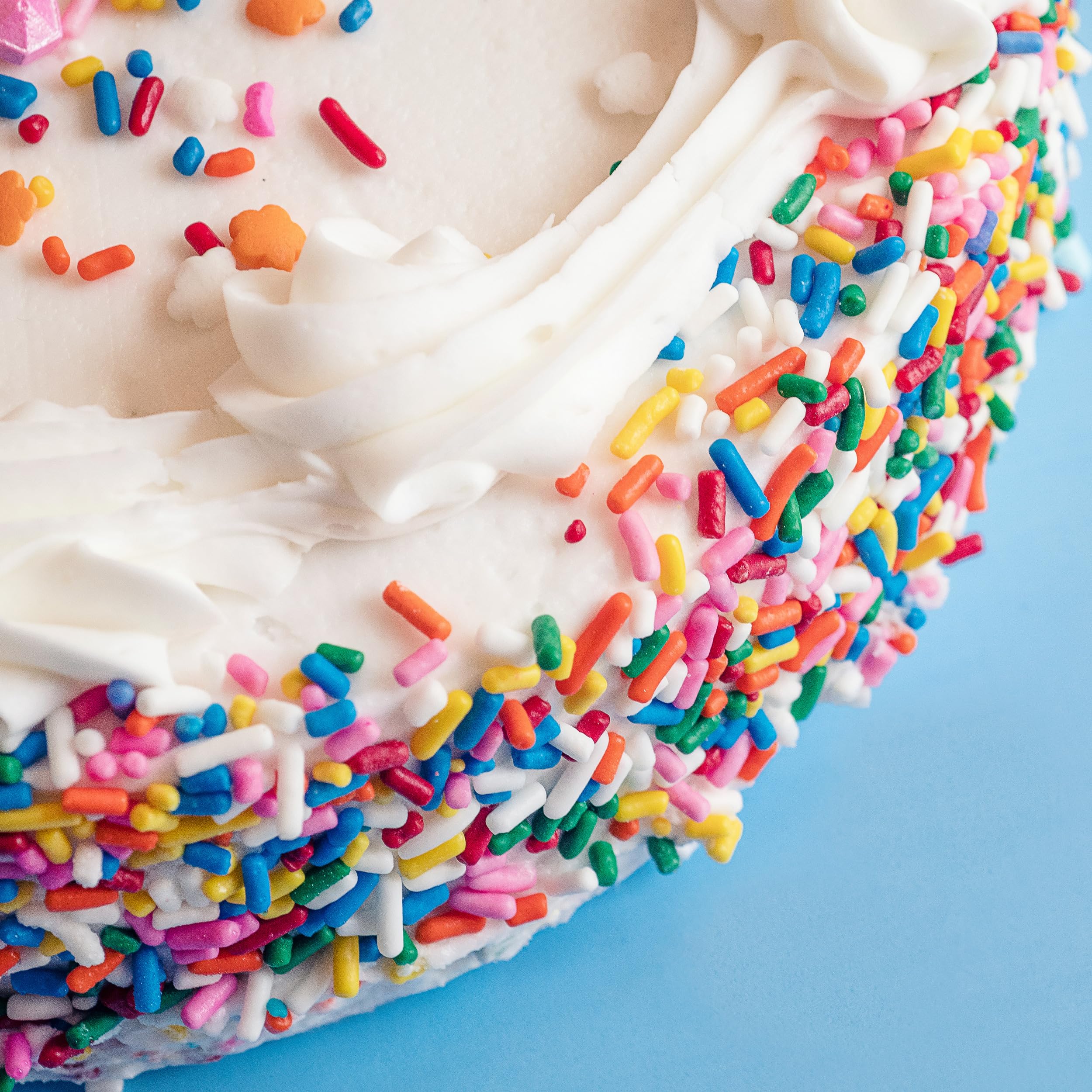 The Hampton Rainbow Sprinkles jar offers convenient, color-packed topping for bakers.