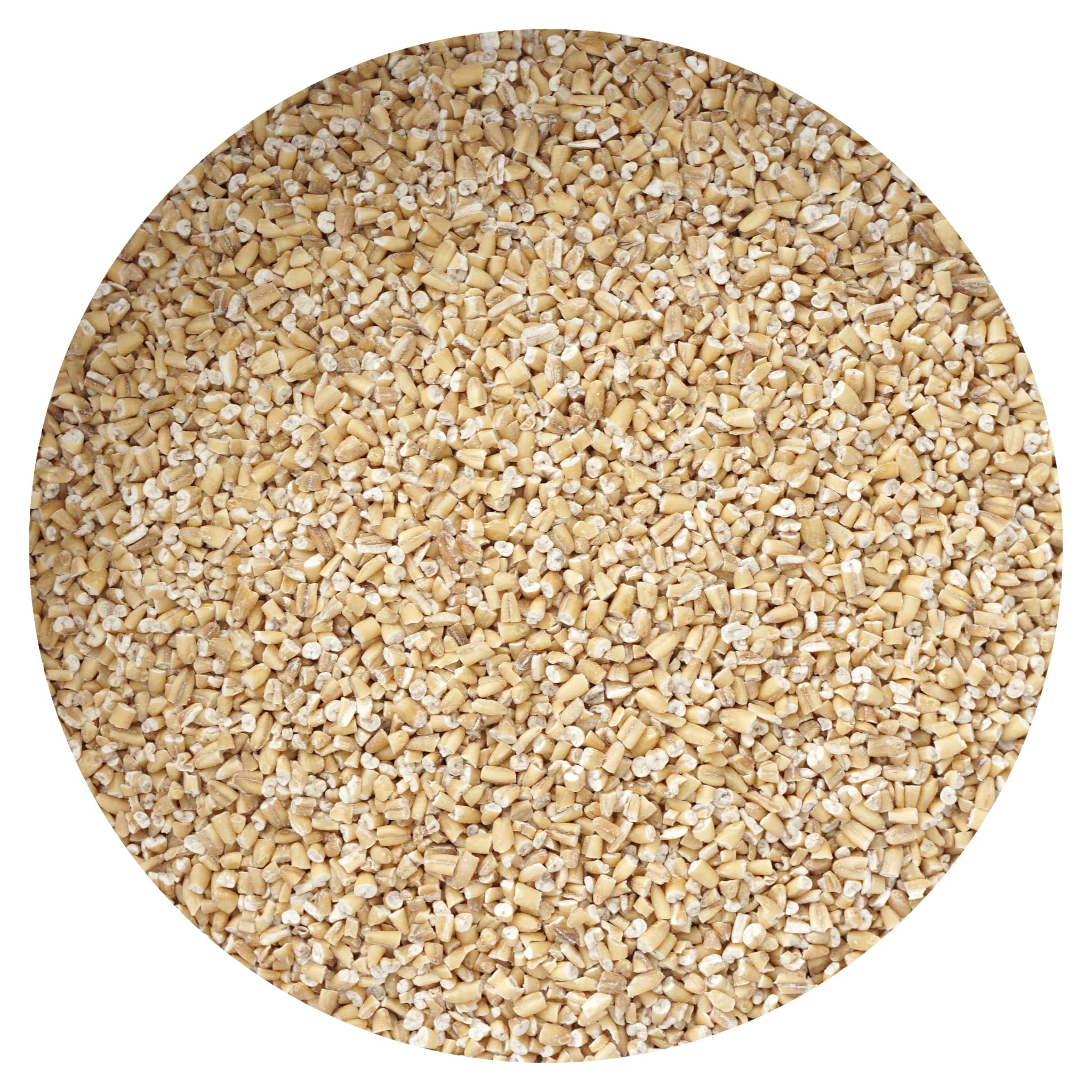 Hampton Regular Steel Cut Oats bulk bag close-up shows hearty, breakfast-ready texture.