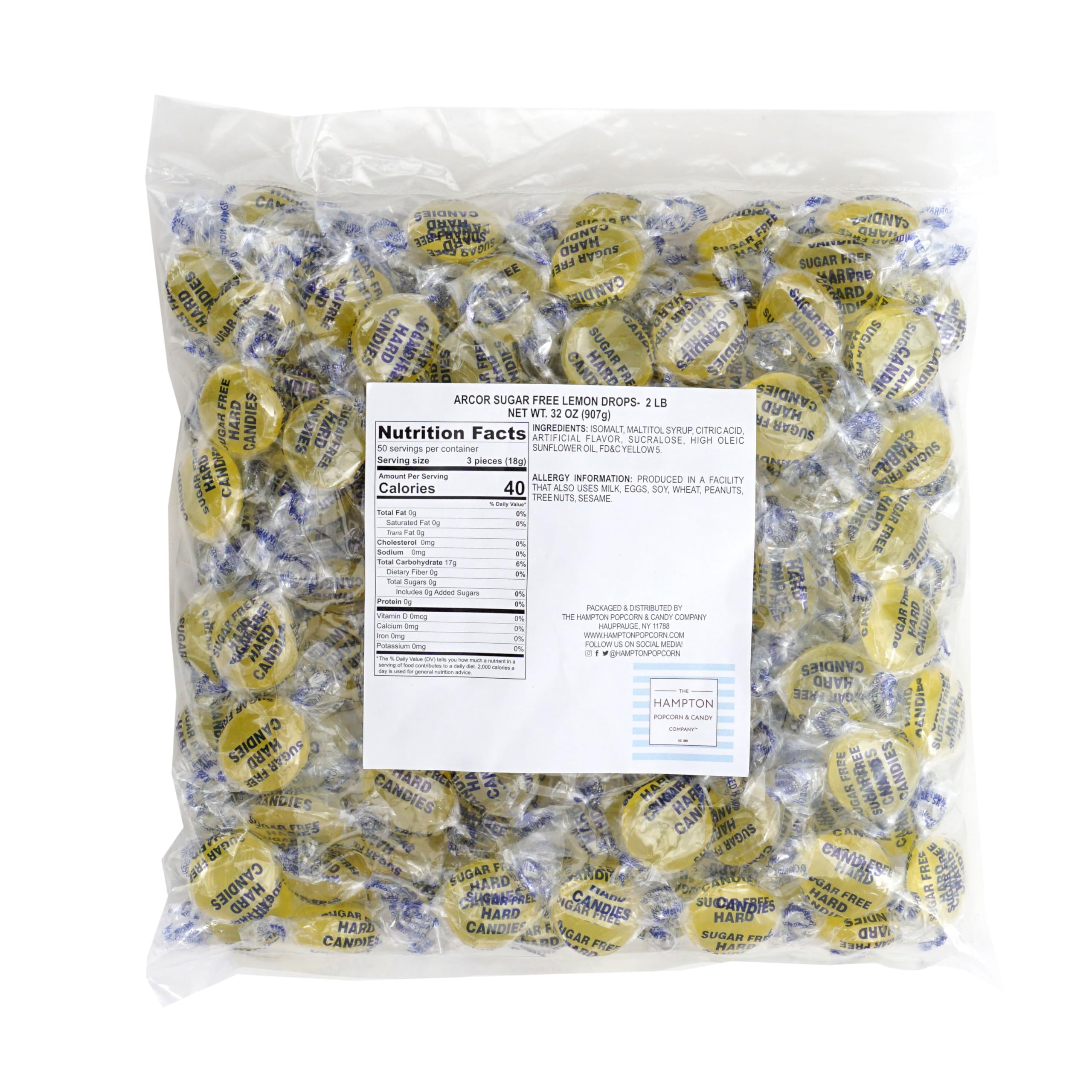 The Hampton Candy Arcor Lemon Drops, sugar-free, great for desk or purse snack between tasks.