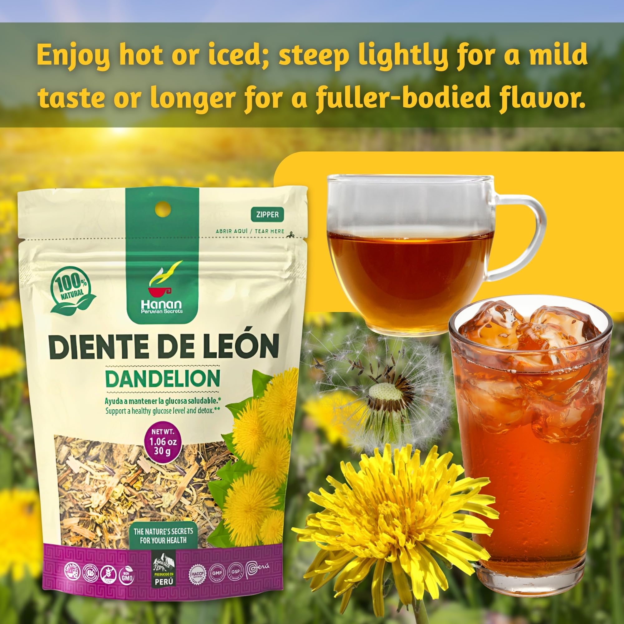 Hanan Dandelion Root Tea stored in tin maintains freshness