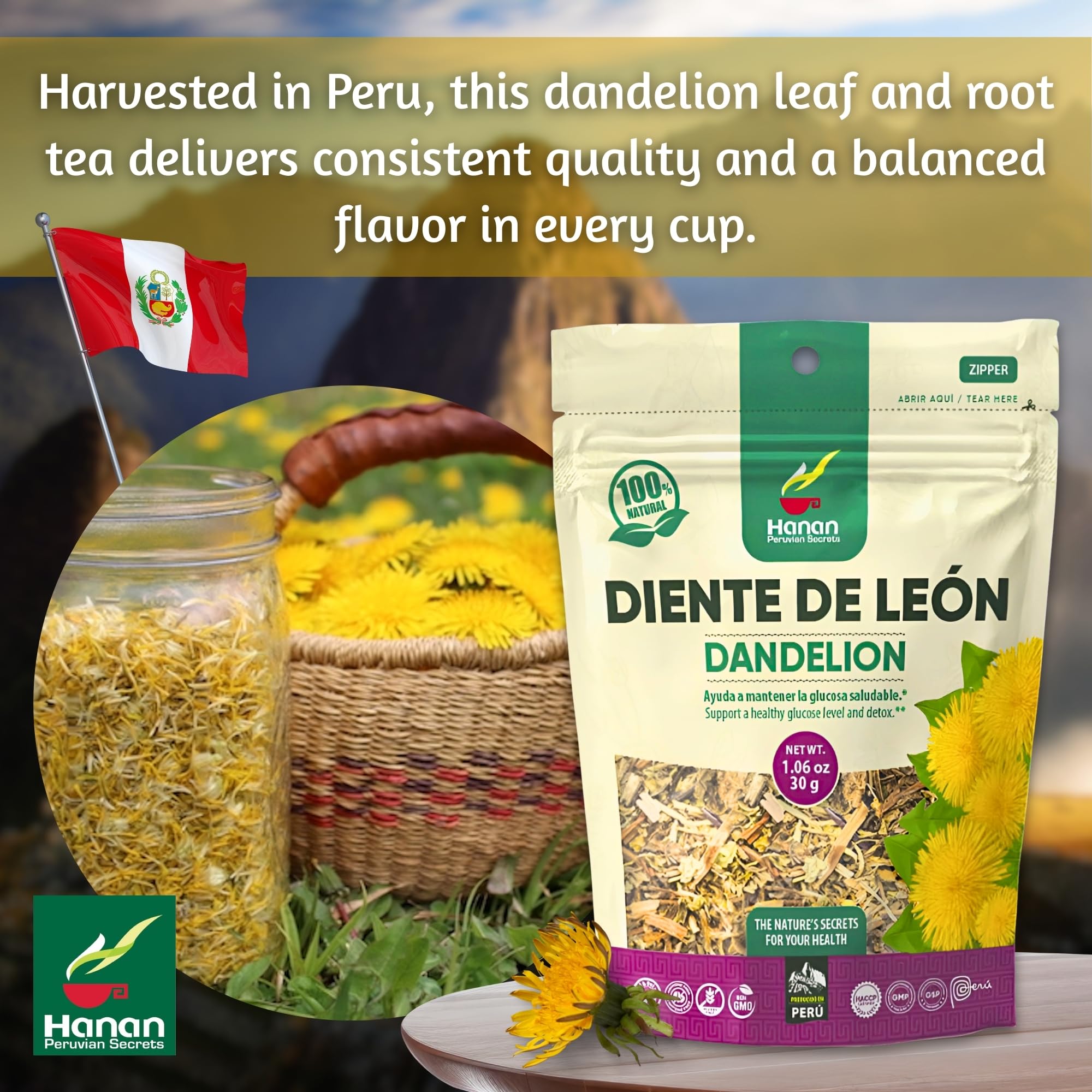 Hanan Dandelion Root Tea earthy aroma enhances relaxing tea ritual