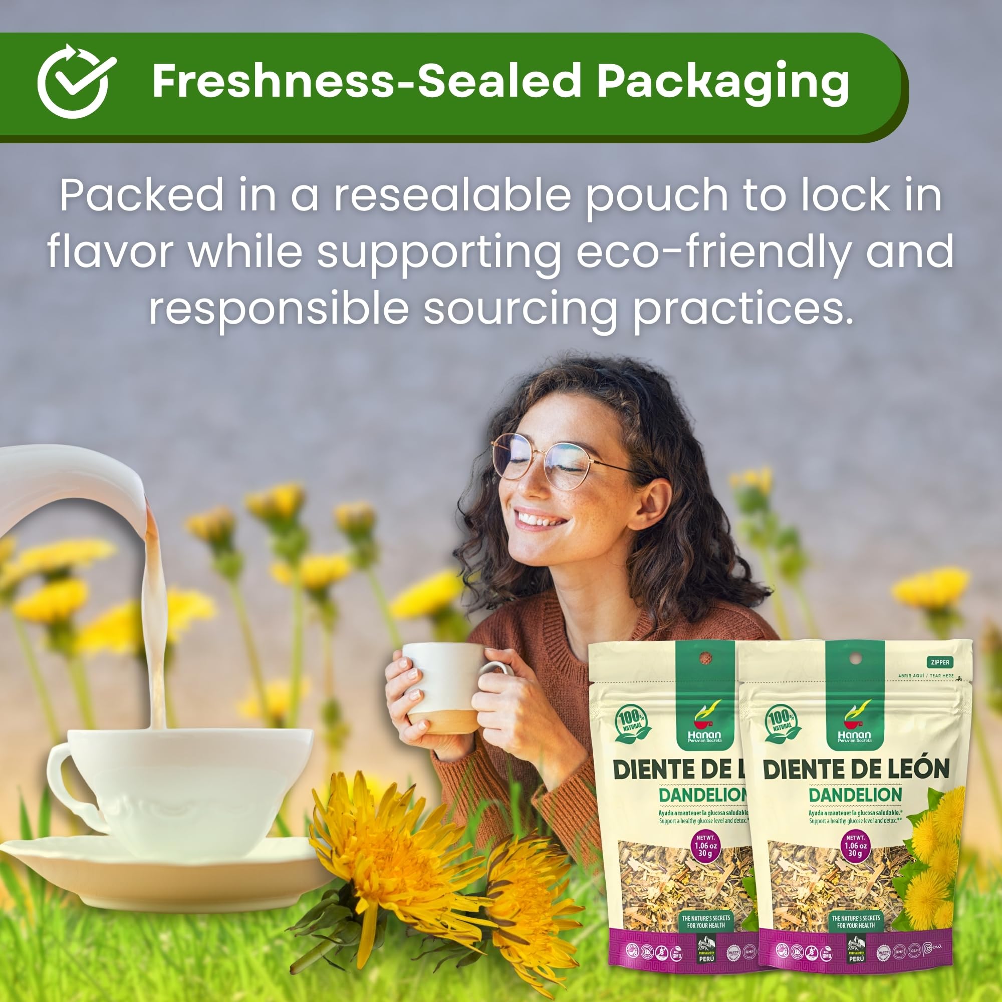 Hanan Dandelion Root Tea Peruvian harvest delivers authentic flavor
