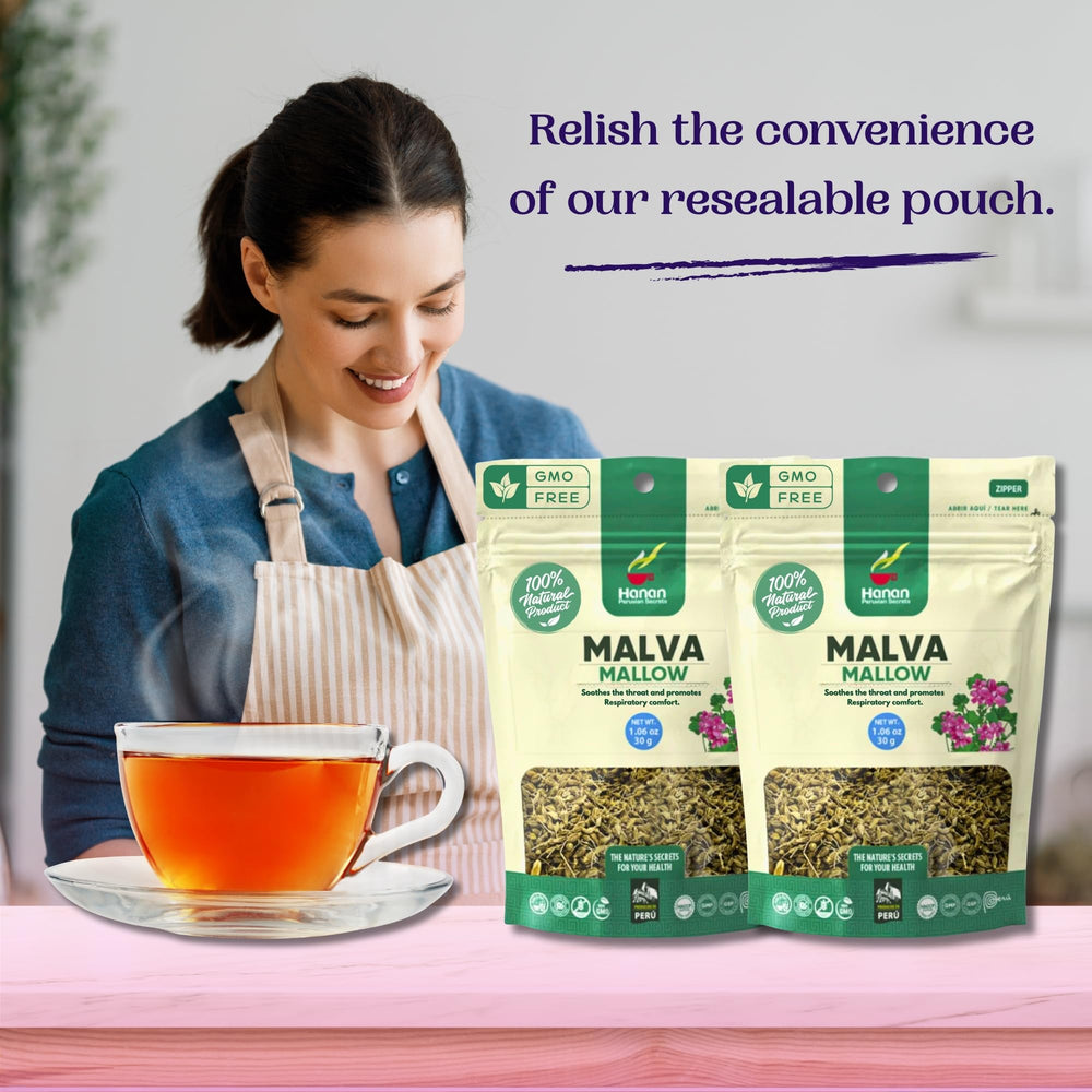 Hanan Mallow Tea Amazon Peru source reflects sustainable and responsible sourcing.