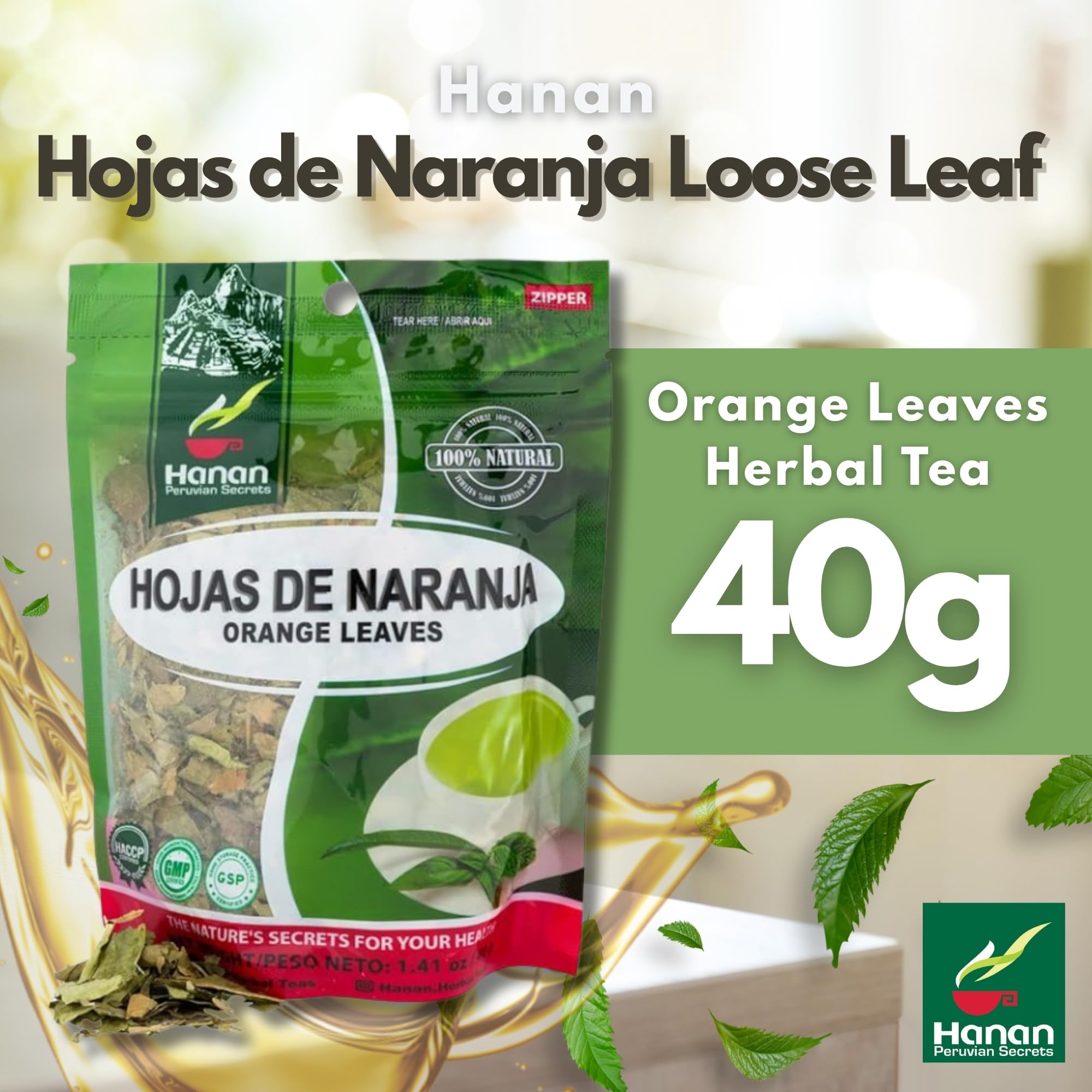 Hanan Orange Tea steeping cup scene invites a soothing sip.
