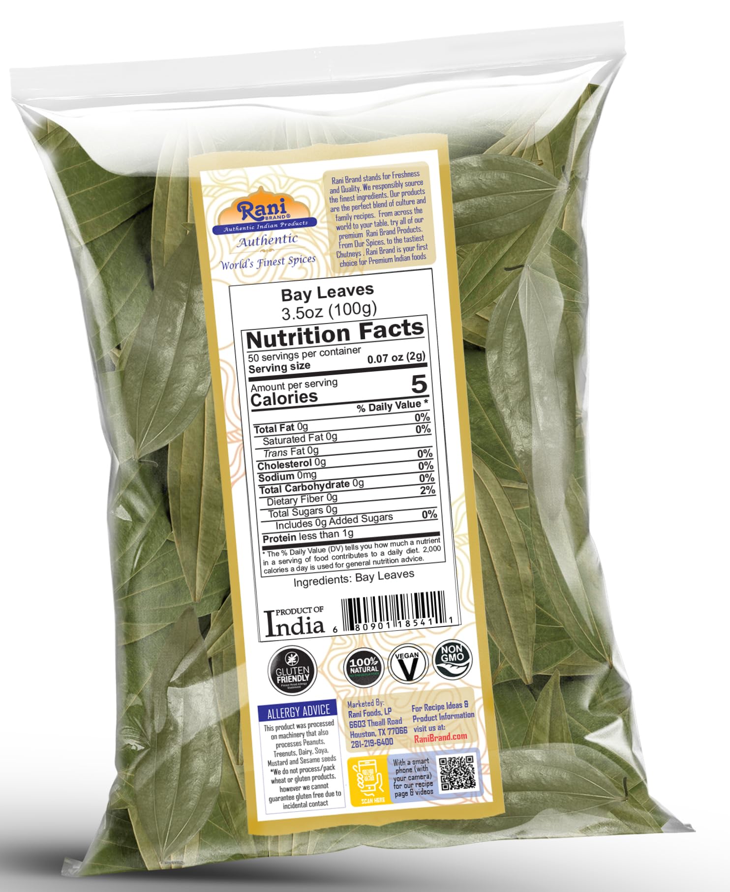 Hand-selected extra-large bay leaves for robust flavor