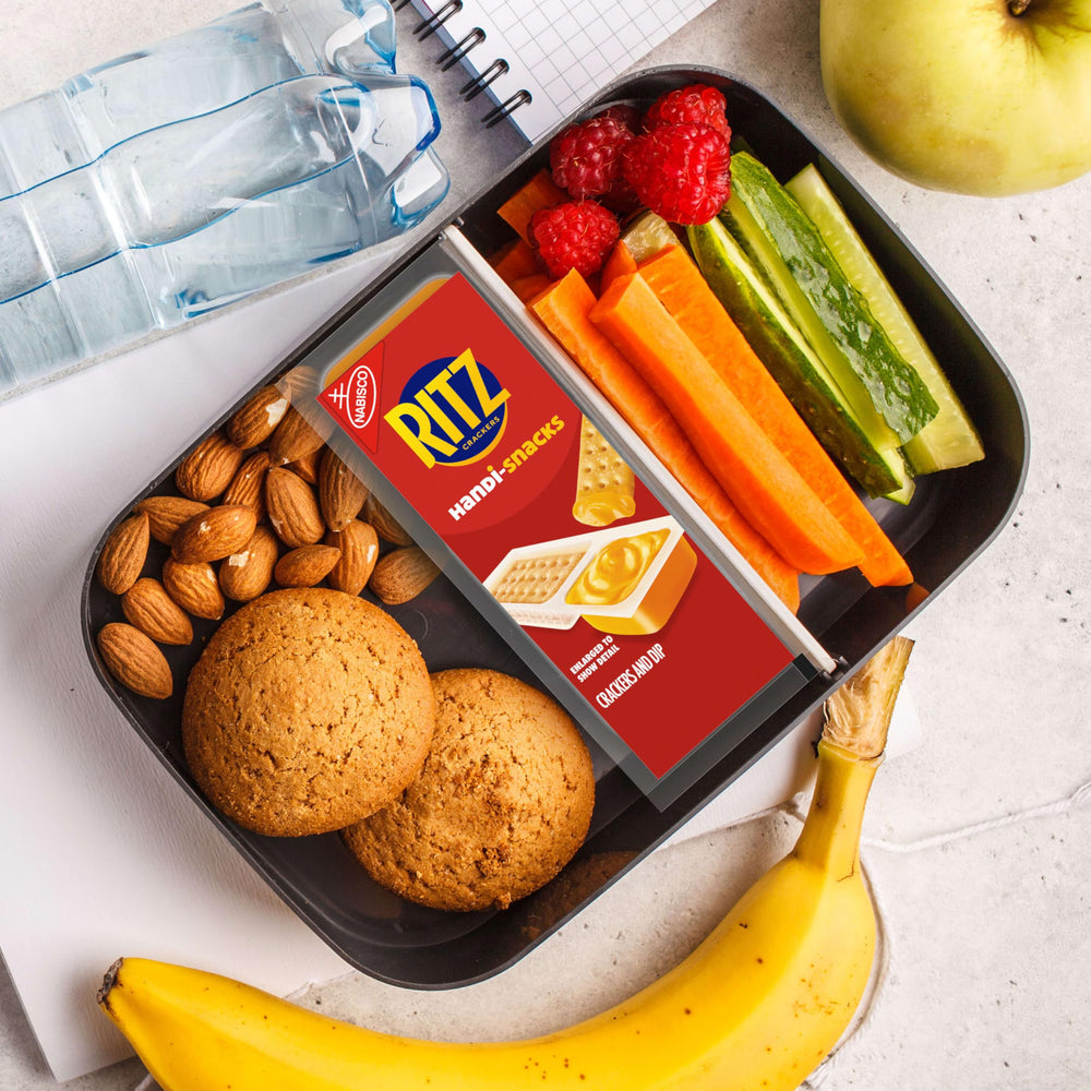 Snack pack tucked in a purse or backpack for a fast bite.