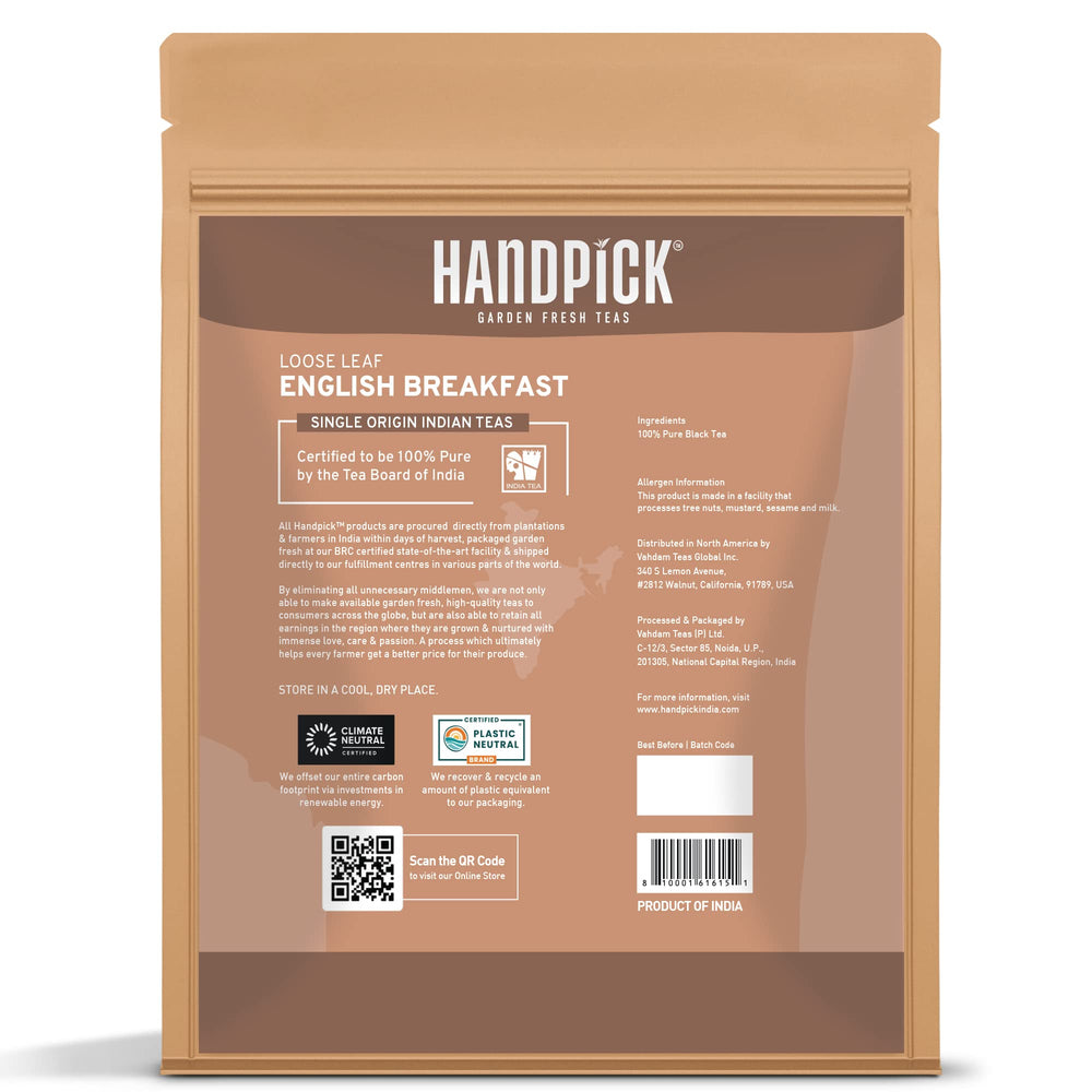 HANDPICK aroma-rich tea delivers a fragrant, bold cup for mornings.