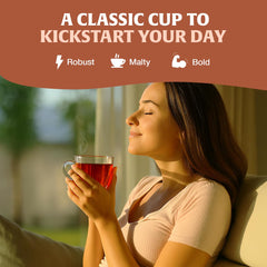 HANDPICK Assam black tea leaves close-up show rich aroma and color.