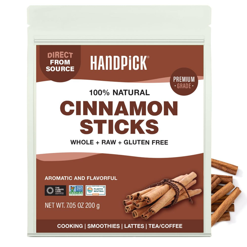 HANDPICK Cinnamon sticks 7oz pack, rich aroma for baking and beverages.