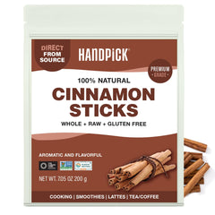 HANDPICK Cinnamon sticks 7oz pack, rich aroma for baking and beverages.