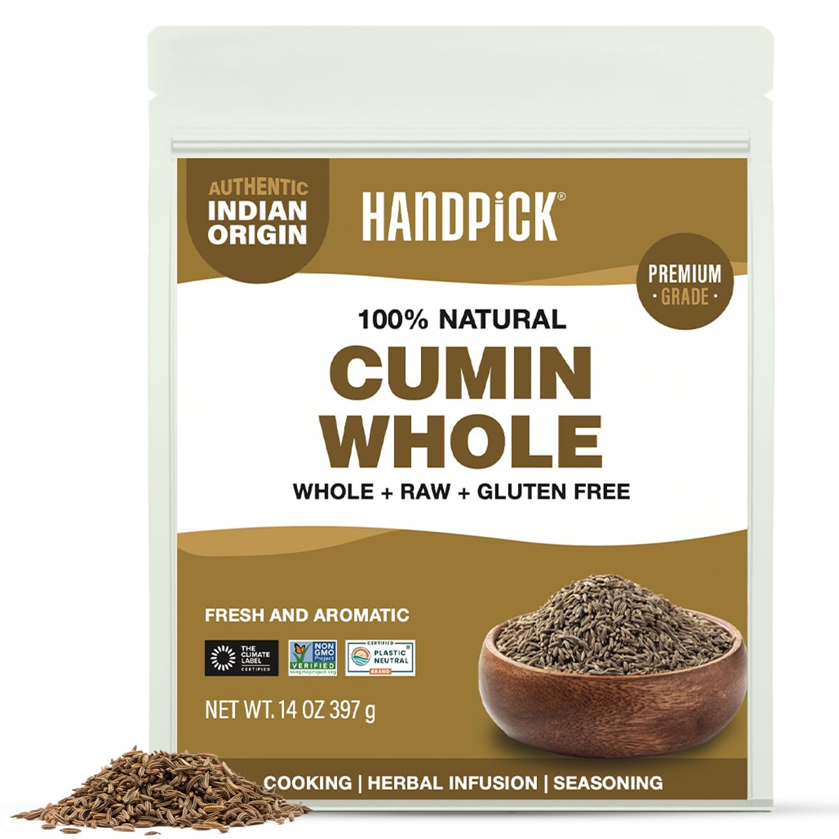 HANDPICK cumin seeds from Rajasthan in a bag for authentic flavor enhancement