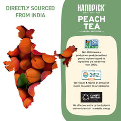 HANDPICK hot brew showcases earthy notes from peach and hibiscus infusion.
