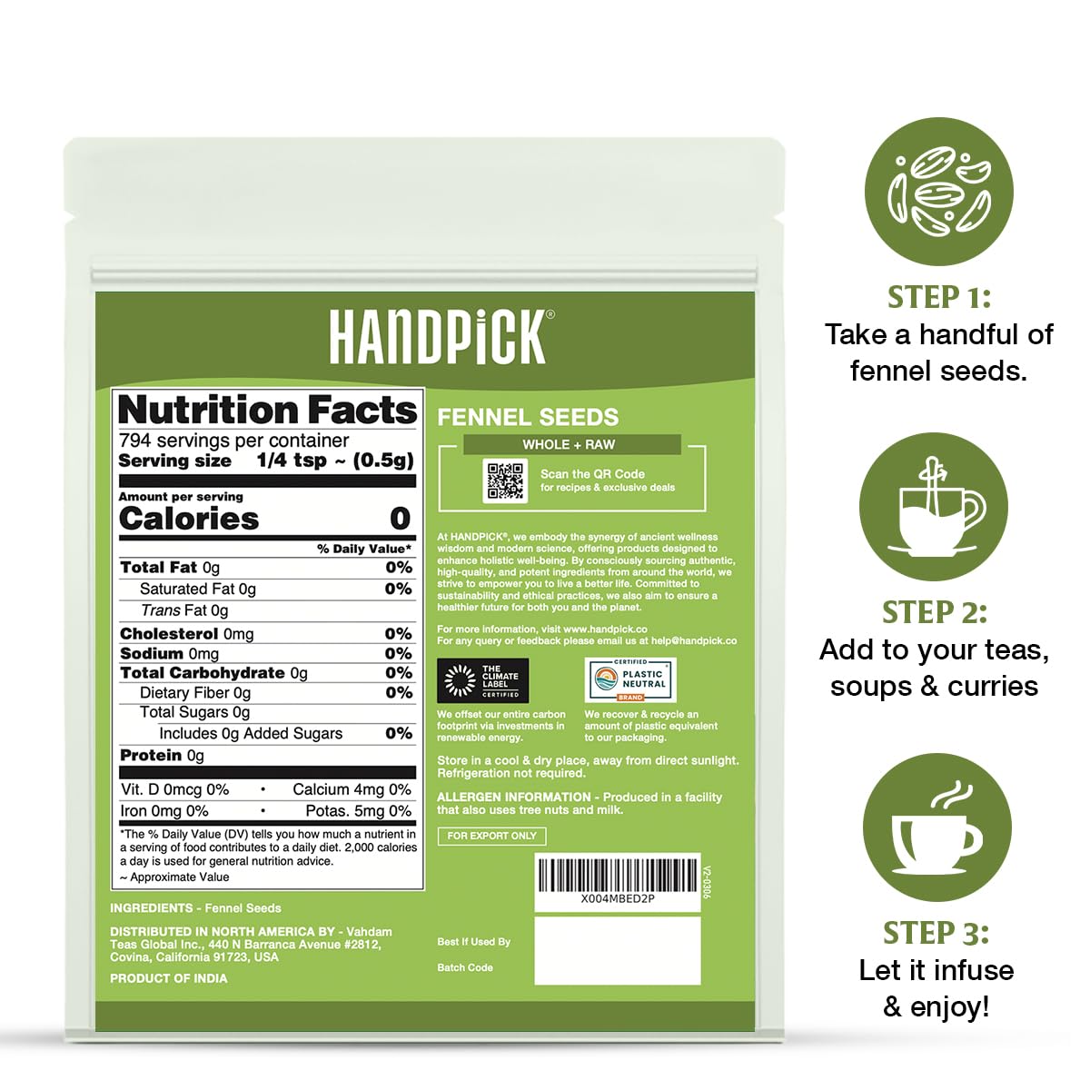 HANDPICK fennel seeds latte mix idea for velvety beverages