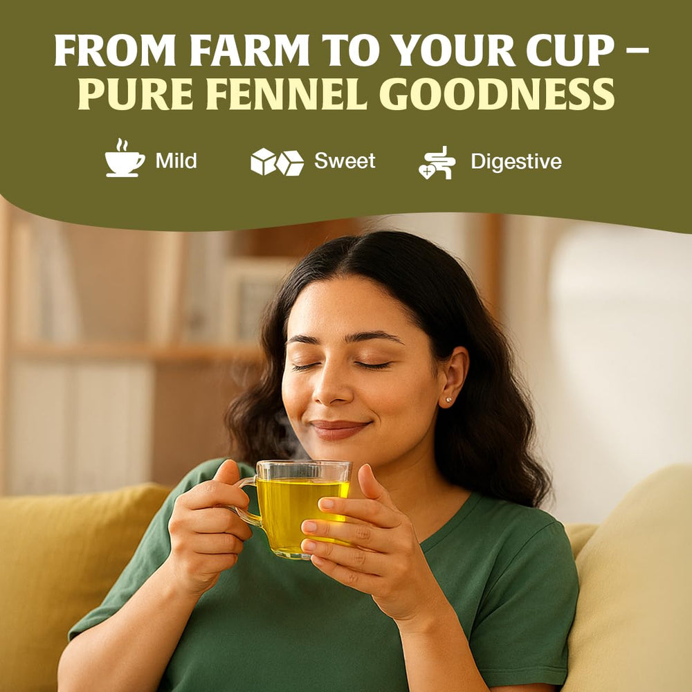 HANDPICK fennel tea bags, Indian-origin packaging in view