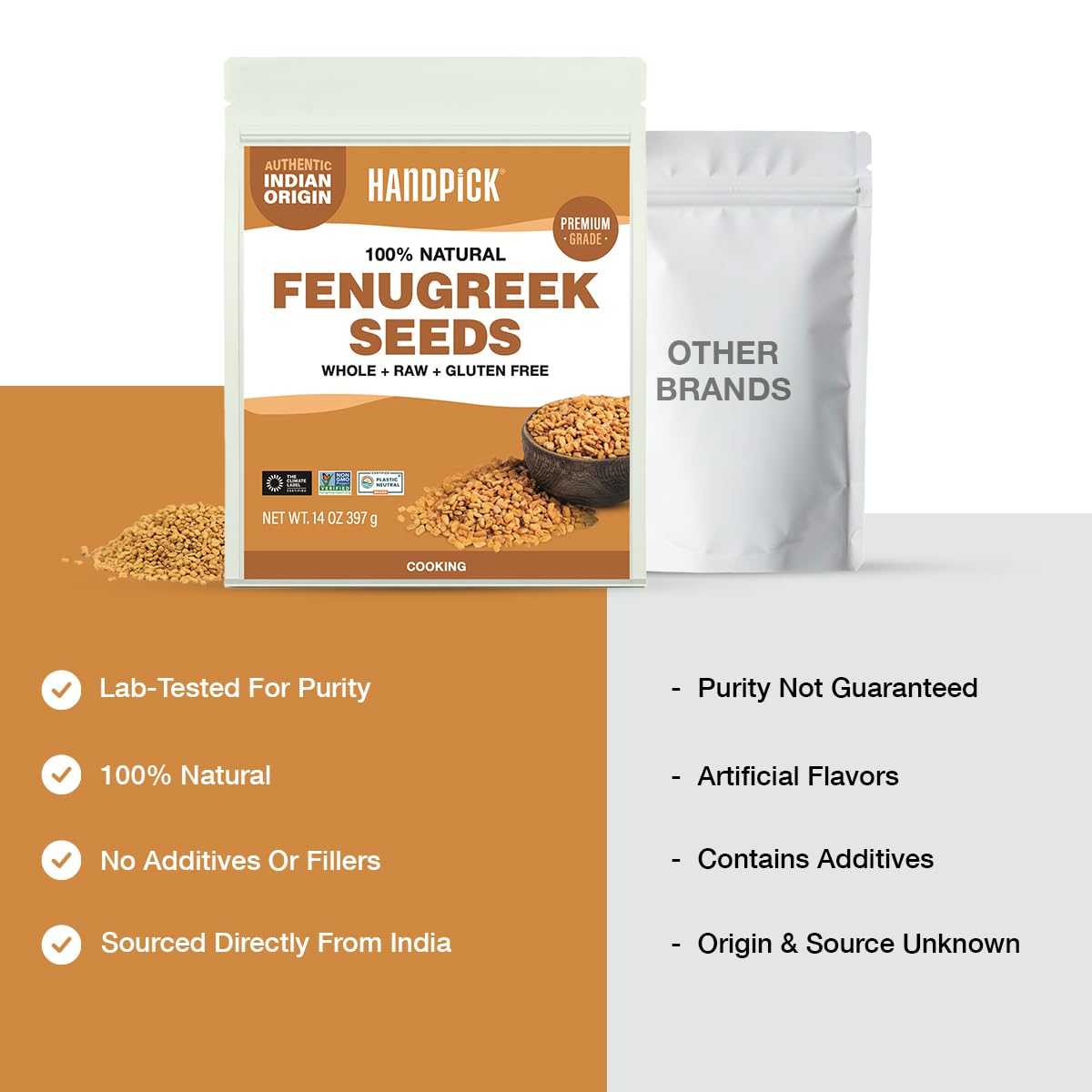 HANDPICK fenugreek seeds add warm notes to spice blends