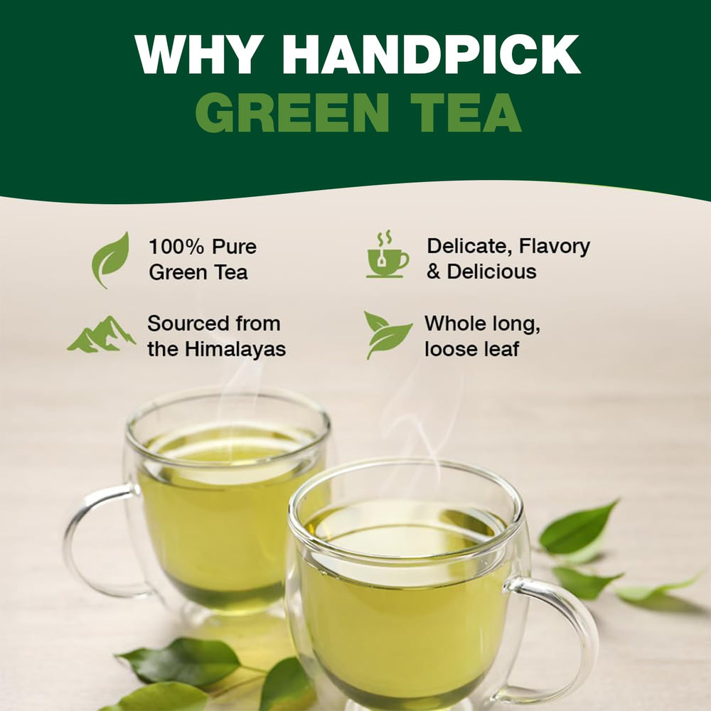 HANDPICK Organic Green Tea Bags deliver a delicate aroma and flavor.