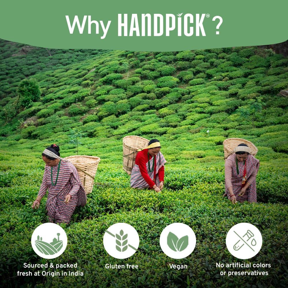 HANDPICK green tea fair-trade ethics reflect responsible sourcing.