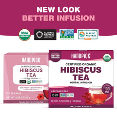 Brewing HANDPICK hibiscus tea for a bright, tart infusion