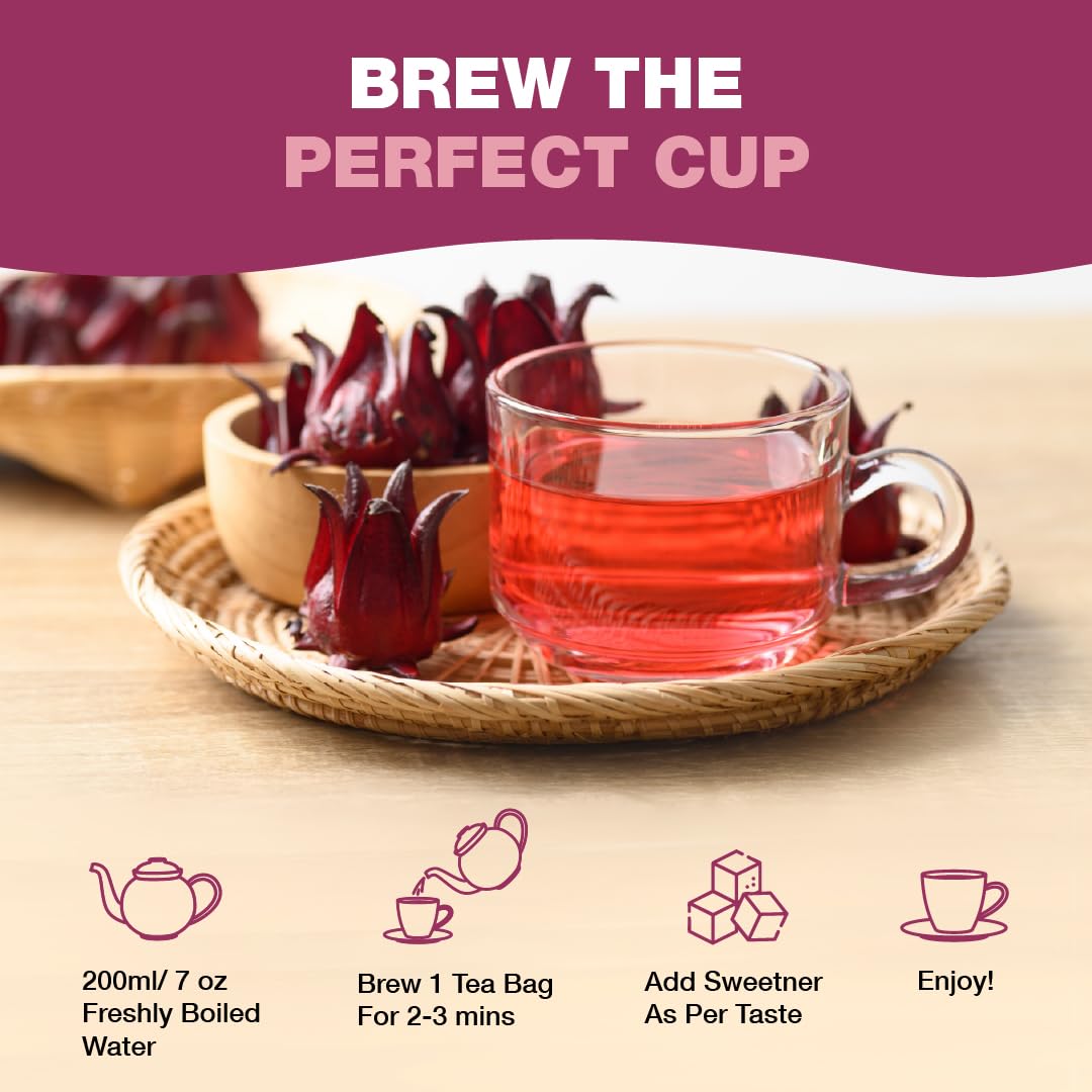 Serving HANDPICK hibiscus tea with a citrus twist
