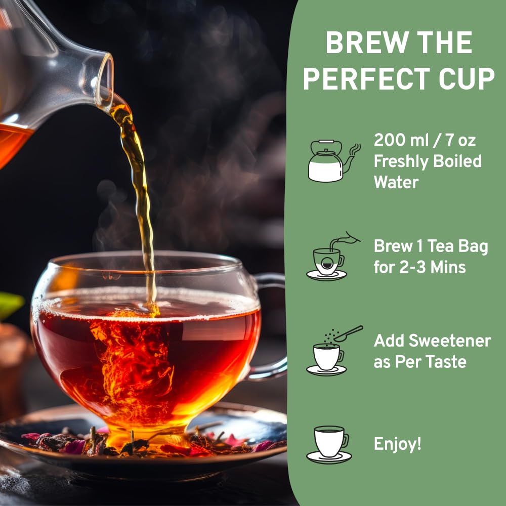 HANDPICK ready-to-use tea bags releasing inviting aromas during steeping.