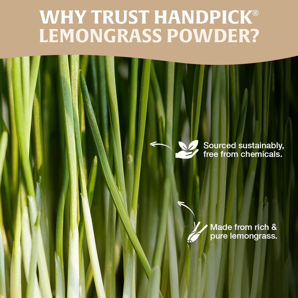 HANDPICK lemongrass powder is non-GMO and gluten-free for inclusive kitchens.