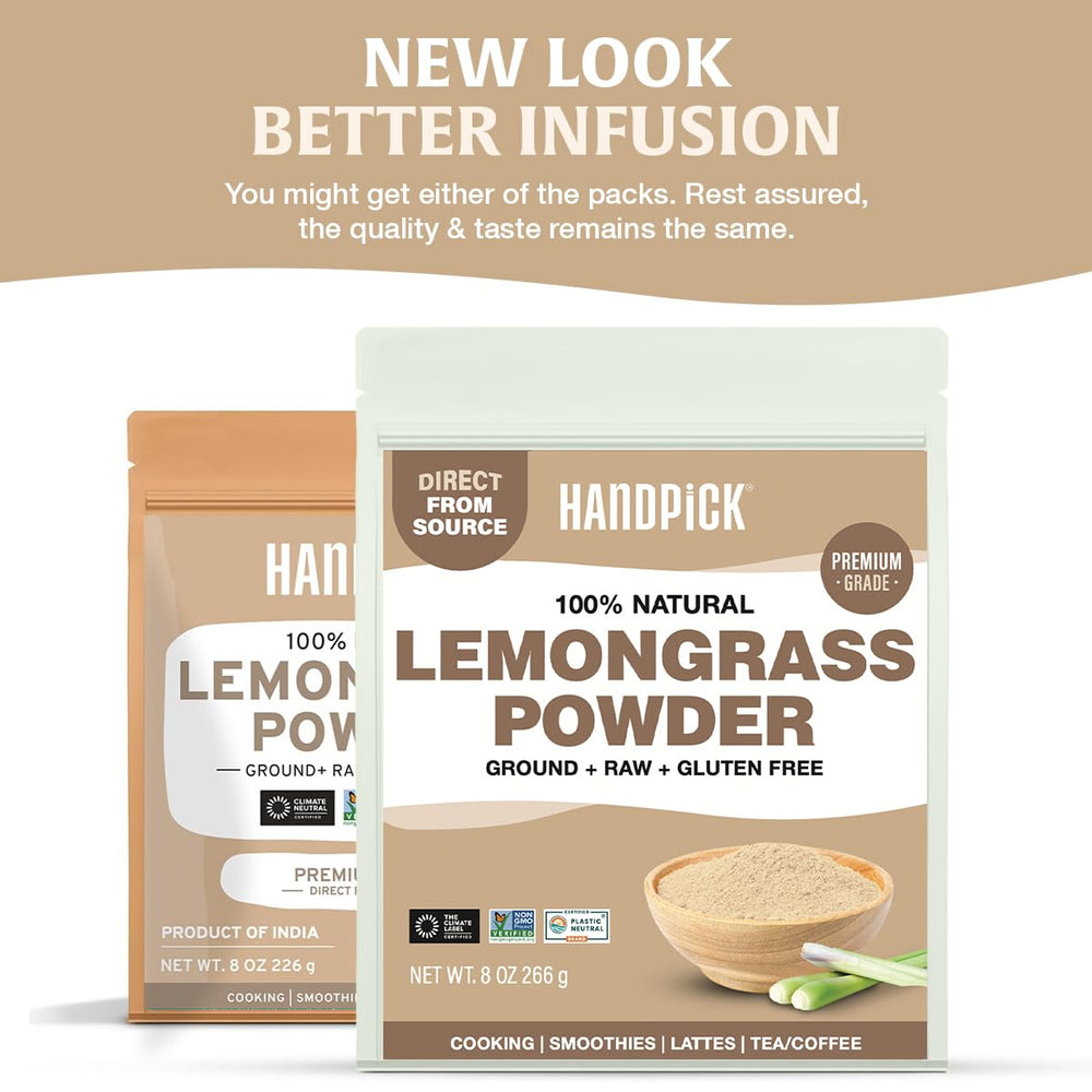 HANDPICK lemongrass powder adds citrus aroma to tea and beverages.