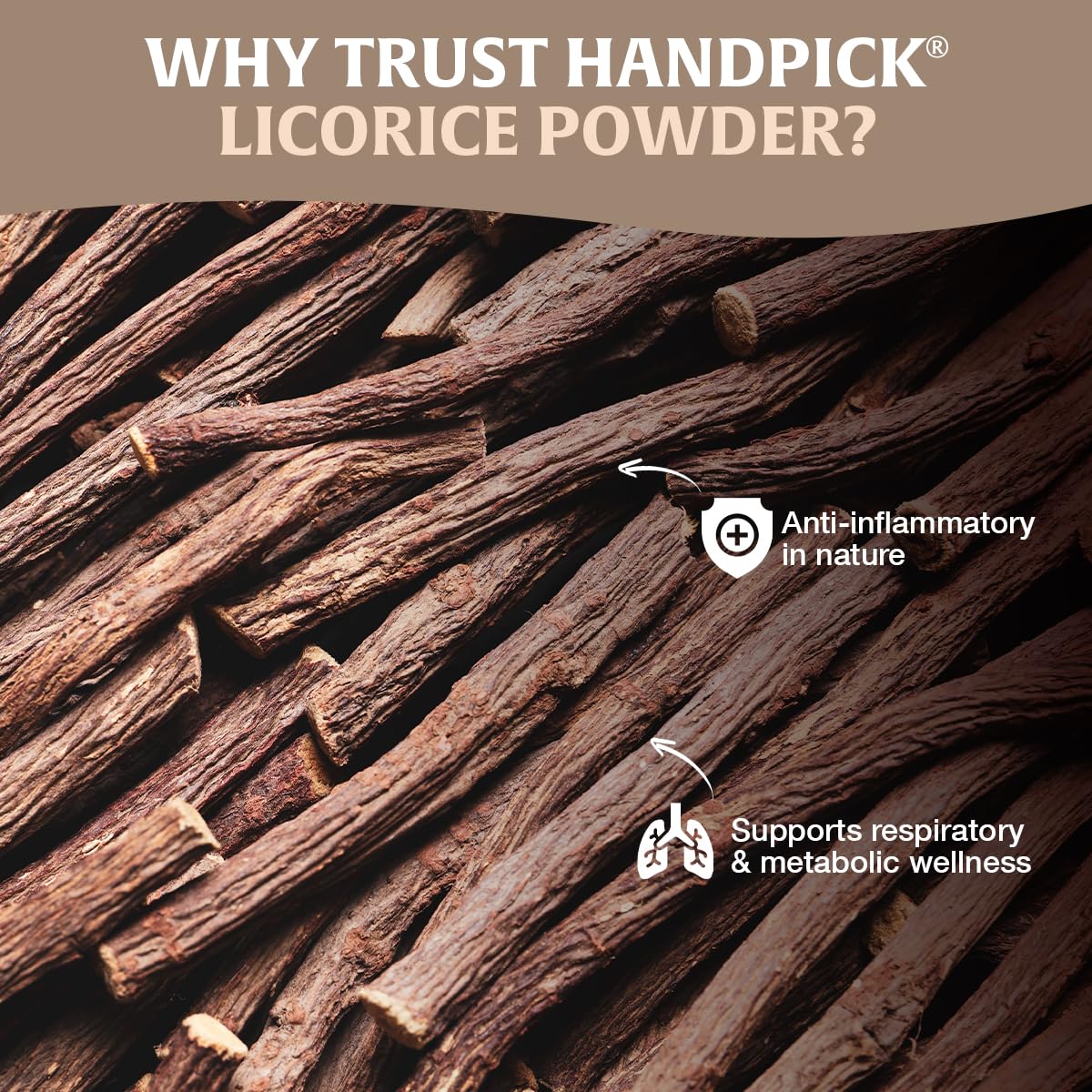 Gluten-free HANDPICK licorice powder suitable for gluten-free beverages and treats
