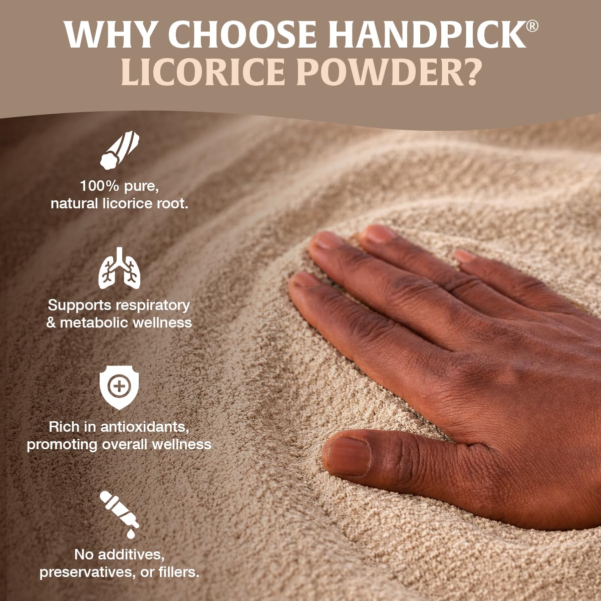 INDIA-origin HANDPICK mulethi powder showing authentic quality