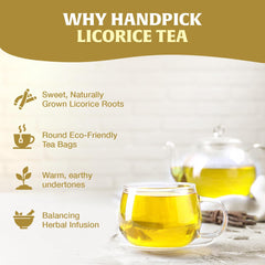 HANDPICK Licorice Root Tea cup ready to sip with warm spice notes.