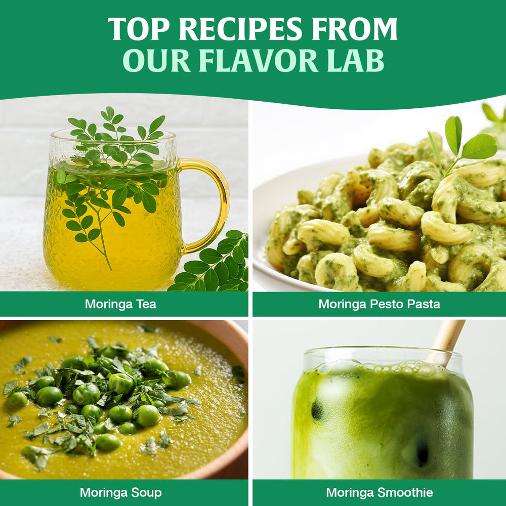 HANDPICK Moringa origin India badge signals authentic ingredients.